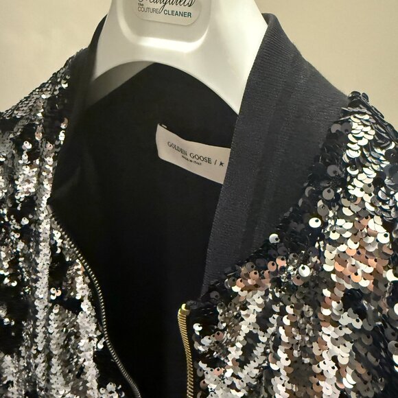 Golden Goose Men's Joshua Sequin Bomber Jacket Size 48 IT - Picture 5 of 13